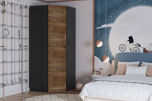 Шкаф угловой Банни Дуб Мореный - фото 1