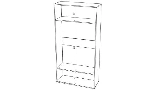 Шкаф распашной Марвин Йорк 2 фрезеровка 4 Роза - фото 3