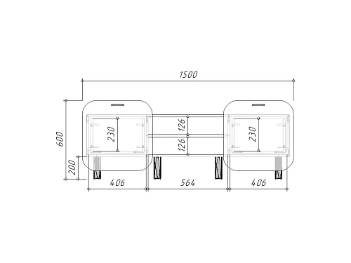 ТВ тумба Модерн+2 - фото 4