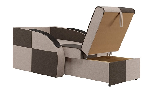 Кресло-кровать Фишер Lega cream-Lega chocolate - фото 5