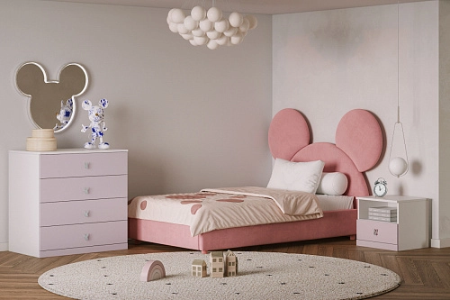 Стенка детская Банни-3 Розовый Лайт - фото 1