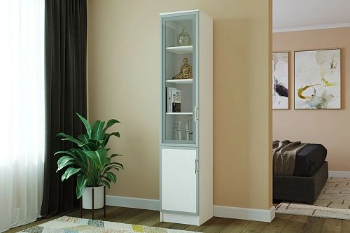 Книжный шкаф Альма-3 Белый - фото 1