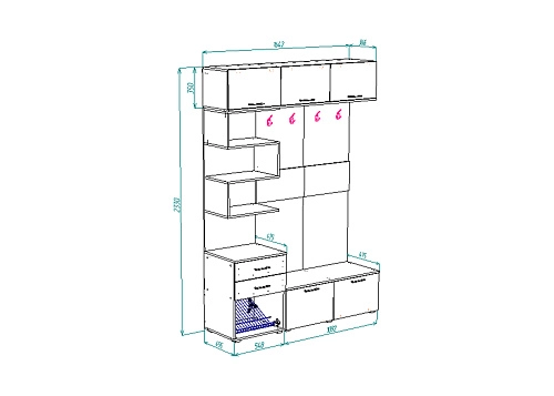 Прихожая Дебют-01.02 - фото 2