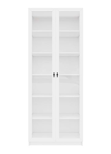 Шкаф Библиотека Билли Хелена-20 Белый/Черный - фото 5