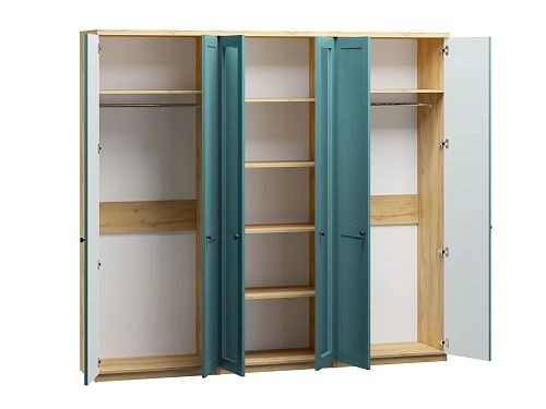 Шкаф распашной София РАХ-4 МДФ Аквамарин - фото 4