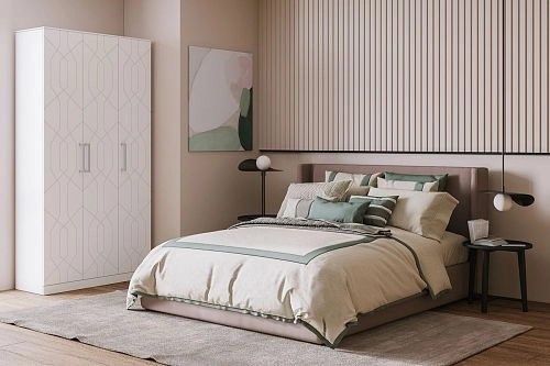 Шкаф распашной Дольче-3 МДФ Белый - фото 1