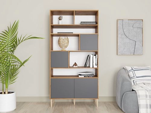 Стеллаж Скарлет-4 Графит - фото 1