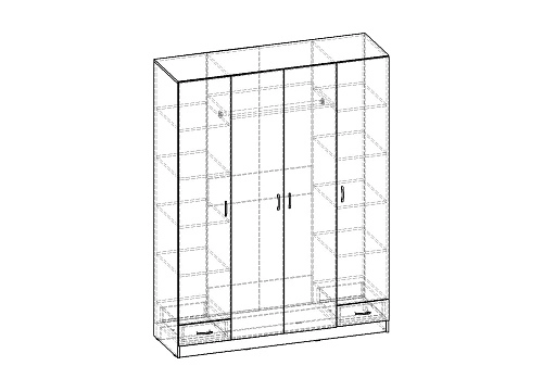 Шкаф распашной Рио-4.2 - фото 4