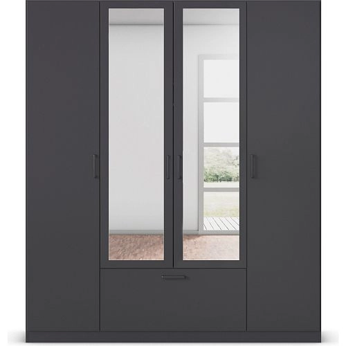 Шкаф распашной Бари-2 Черный - фото 3