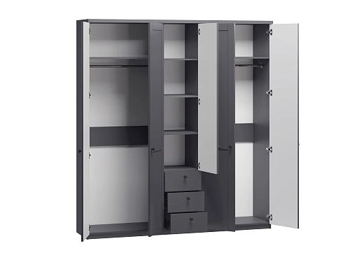 Шкаф распашной София РАХ-17 МДФ Графит - фото 4