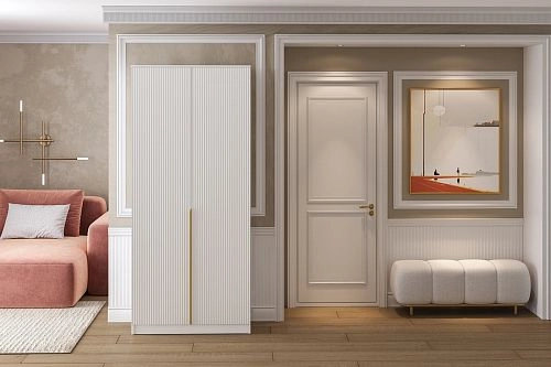 Шкаф распашной Монро-2 Белый - фото 1