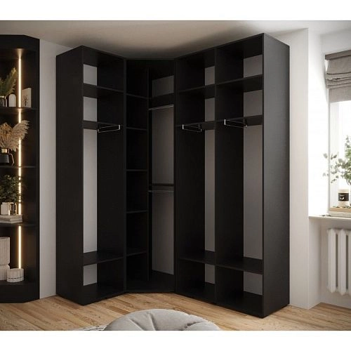 Шкаф угловой Люксор-4 Черный - фото 3