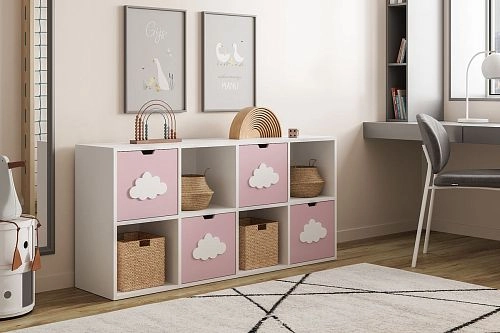 Стеллаж KIDS 5 Розовый Лайт - фото 1