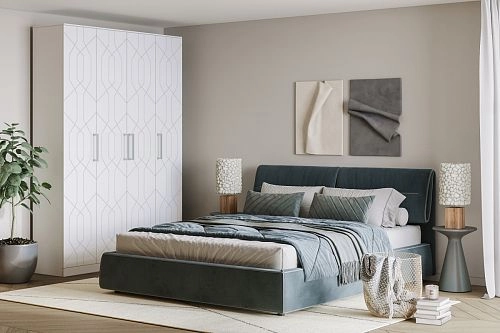 Шкаф распашной Дольче-4 МДФ Белый - фото 1