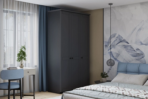 Шкаф распашной София РАХ-1 МДФ Графит - фото 1