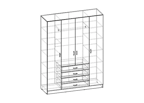 Шкаф распашной Рио-4.9 - фото 4