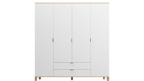 Шкаф распашной Марвин Йорк 4 фрезеровка 2 Милк - фото 2