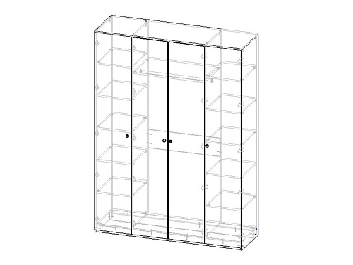 Шкаф распашной Колорадо-4 МДФ - фото 3