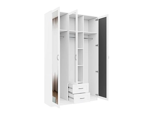 Шкаф распашной Стелла-3 Белый - фото 2