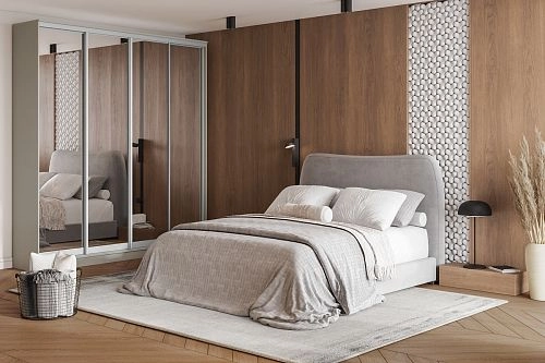 Шкаф-купе Борнео-4.5 Кашемир/Серебро - фото 1