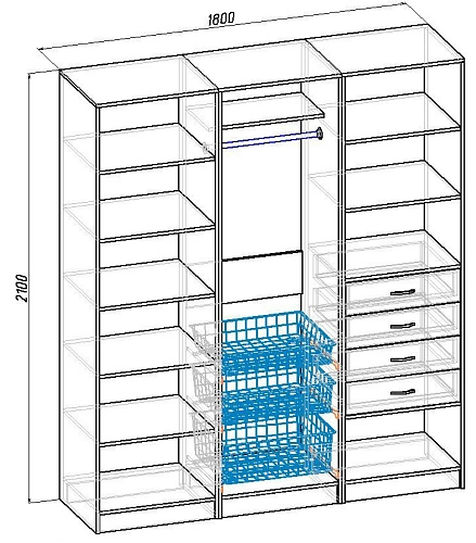 Гардеробная Alexa-13 - фото 2