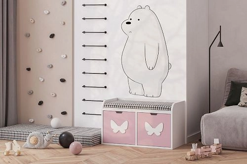 Стеллаж KIDS 9 Розовый Лайт - фото 1