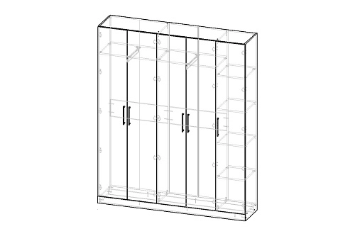 Шкаф распашной Дольче-5 МДФ Белый - фото 2