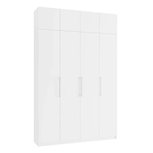 Шкаф распашной Калифорния-4 с антресолью Белый - фото 4