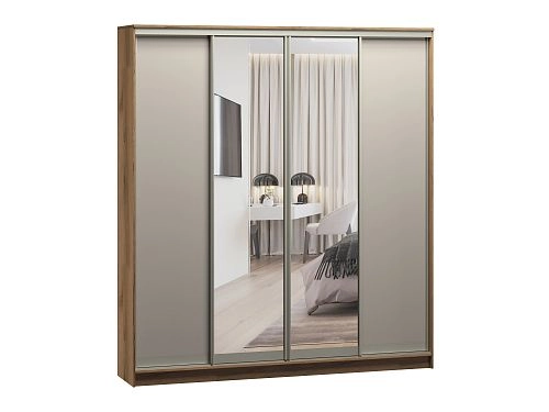 Шкаф-купе Борнео-4.3 Дуб Делано/Слоновая Кость - фото 2