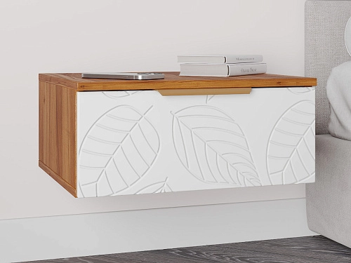 Тумба прикроватная подвесная Асти-1 Белый - фото 1