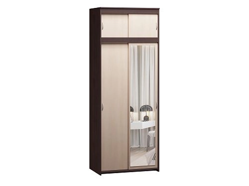 Шкаф-купе Миллениум-2 с антресолью Дуб Молочный - фото 2