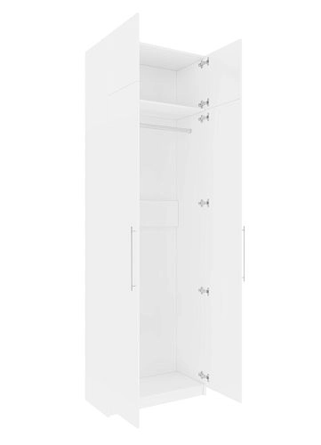 Шкаф распашной Калифорния-2 с антресолью Белый - фото 3