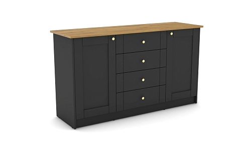 Комод Прато Черный - фото 1