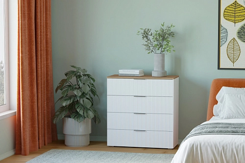 Комод Салерно 4 Белый - фото 1