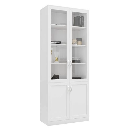 Книжный шкаф Библиограф 2.3 Квадро Белый - фото 3