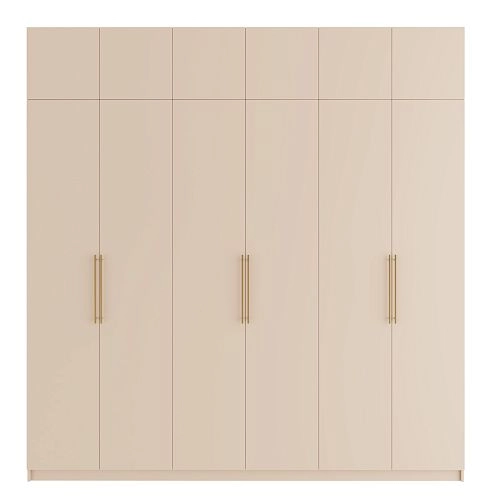 Шкаф распашной Калифорния-6 с антресолью Сатин - фото 5