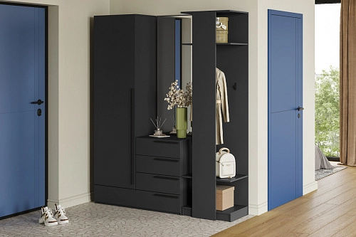 Прихожая Лорена Пакс-6 Черный - фото 1