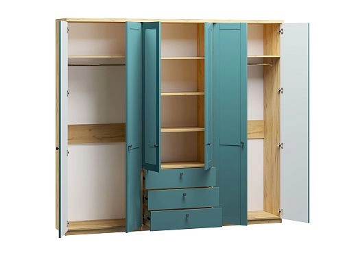 Шкаф распашной София РАХ-14 МДФ Аквамарин - фото 4