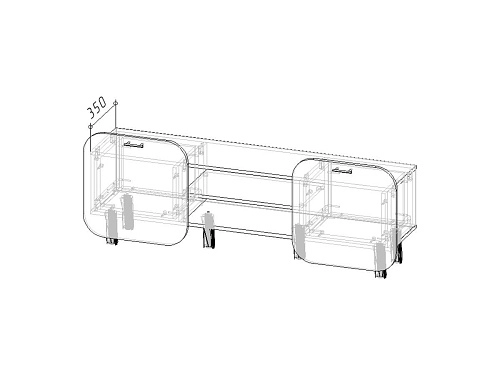 ТВ тумба Модерн+2 - фото 3