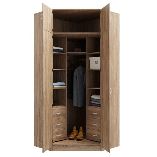 Шкаф угловой Алиса-13 Дуб Сонома - фото 2