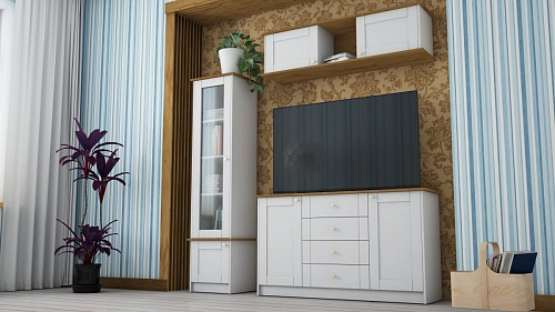 Стенка Прато-3 Белый - фото 1