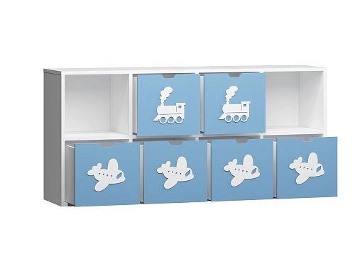 Стеллаж KIDS 4 Пастельно-Синий - фото 3