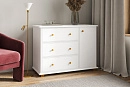 Комод Луиза-5 Классик МДФ Белый