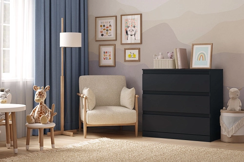 Комод Стефани Мальм-17 Черный - фото 1