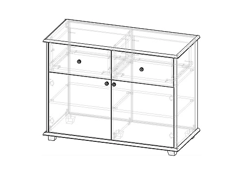 Комод Луиза-7 Классик МДФ Белый - фото 2