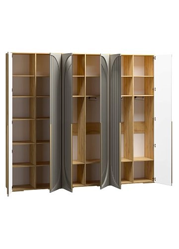 Шкаф распашной Брей-3.1 Кашемир/Дуб Золотистый - фото 3