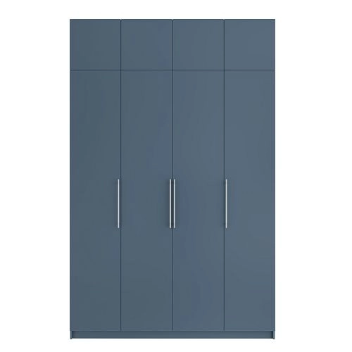 Шкаф распашной Калифорния-4 с антресолью Альби Полуночно-синий - фото 3