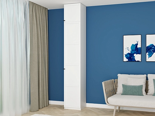 Шкаф распашной Скаген-1 с антресолью Белый - фото 1