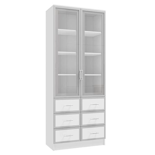 Книжный шкаф Альма-11 Белый - фото 3