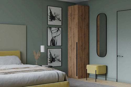 Шкаф распашной Лорена Пакс-1 с антресолью Дуб Табачный - фото 1